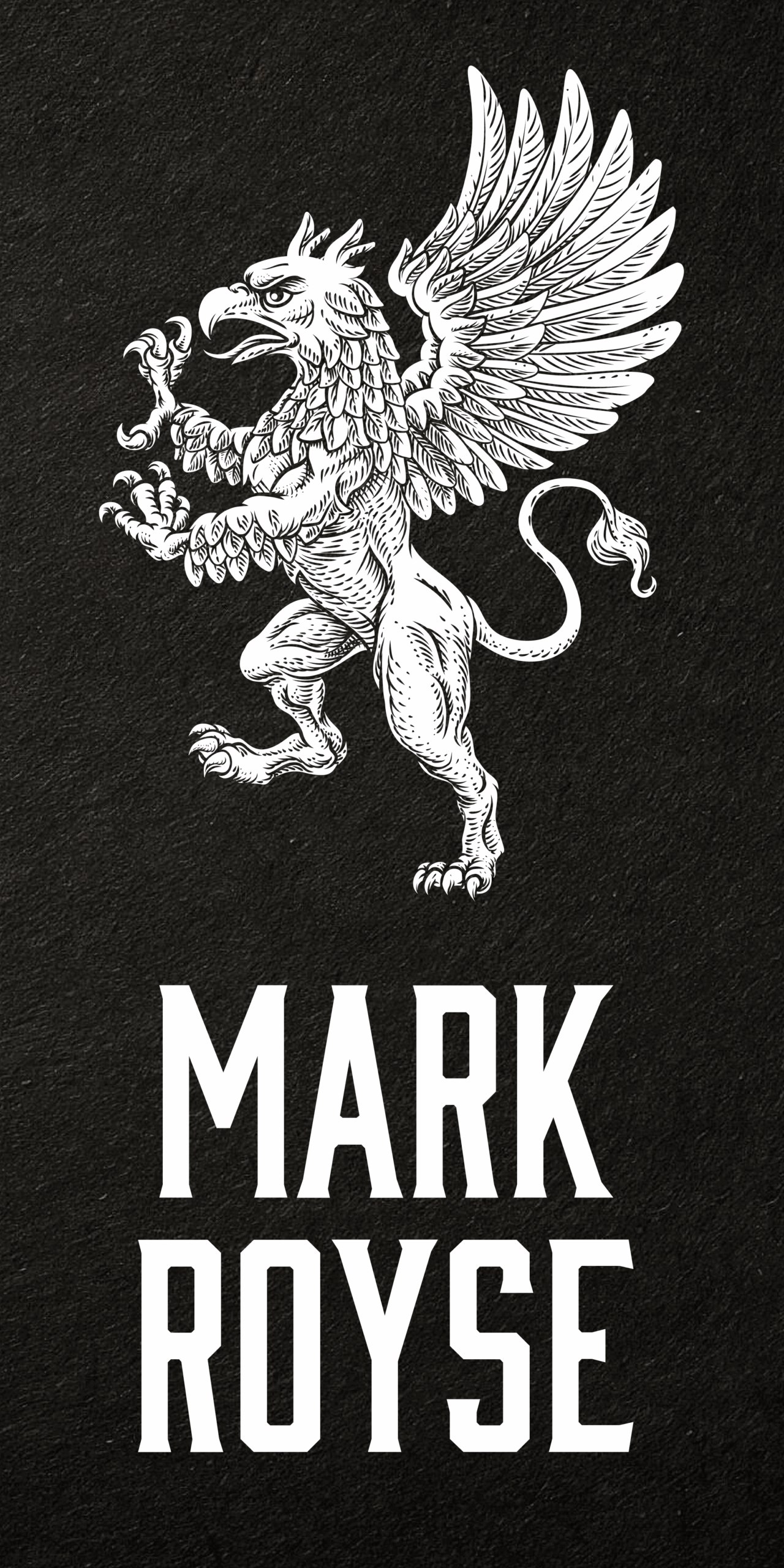 Mark Royse header with white griffin logo