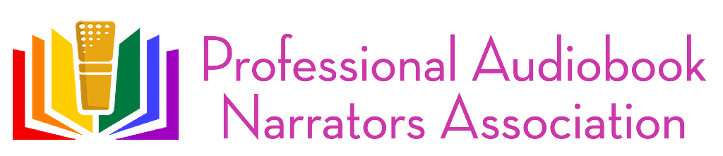 professional audiobook narrators association, audiobook narrator logo